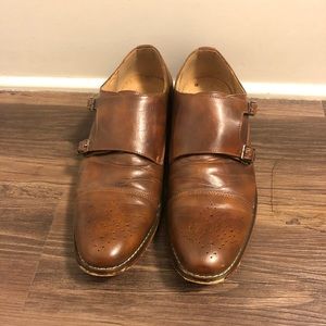 Gimp Vitale brown monk strap mens boot